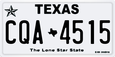 TX license plate CQA4515