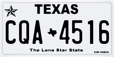 TX license plate CQA4516