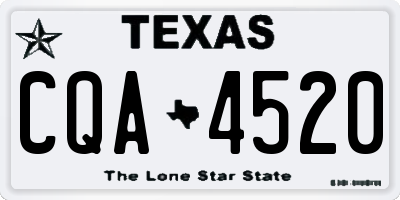 TX license plate CQA4520