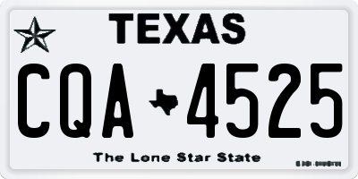 TX license plate CQA4525