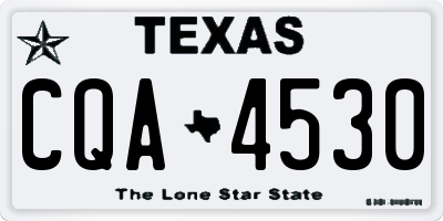 TX license plate CQA4530