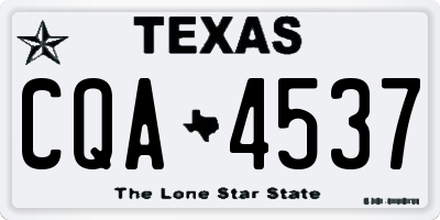 TX license plate CQA4537