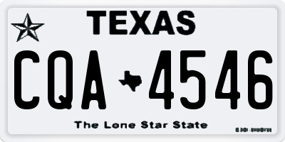 TX license plate CQA4546