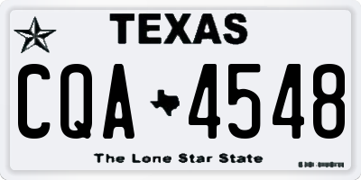 TX license plate CQA4548