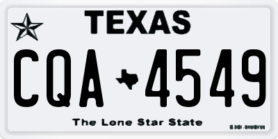 TX license plate CQA4549