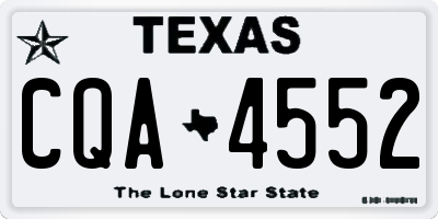TX license plate CQA4552