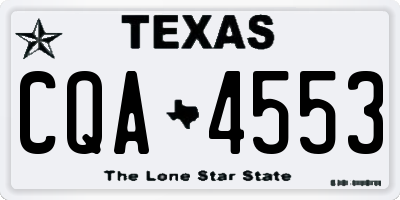 TX license plate CQA4553