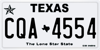 TX license plate CQA4554