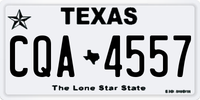 TX license plate CQA4557