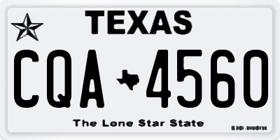 TX license plate CQA4560