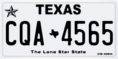 TX license plate CQA4565