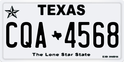 TX license plate CQA4568