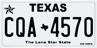 TX license plate CQA4570