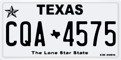 TX license plate CQA4575