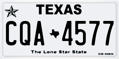 TX license plate CQA4577