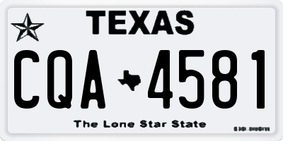 TX license plate CQA4581