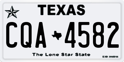 TX license plate CQA4582