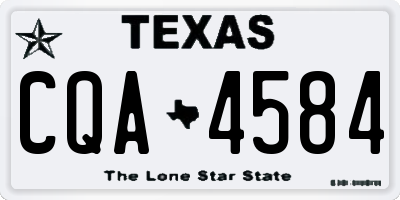 TX license plate CQA4584