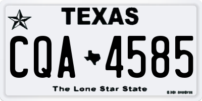TX license plate CQA4585