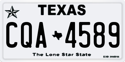 TX license plate CQA4589