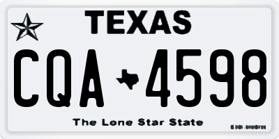 TX license plate CQA4598
