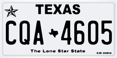 TX license plate CQA4605