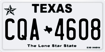 TX license plate CQA4608