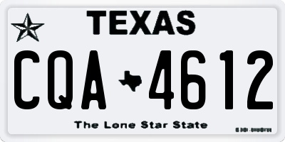 TX license plate CQA4612
