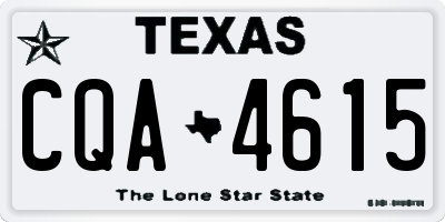 TX license plate CQA4615