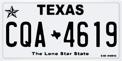 TX license plate CQA4619