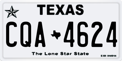 TX license plate CQA4624