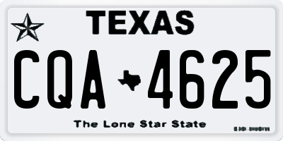 TX license plate CQA4625