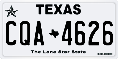 TX license plate CQA4626