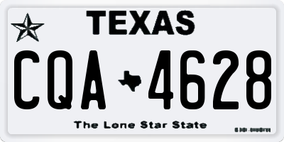 TX license plate CQA4628