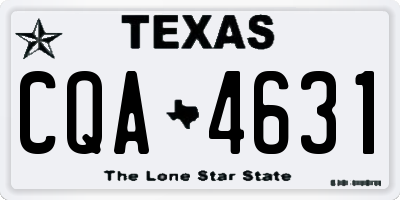 TX license plate CQA4631