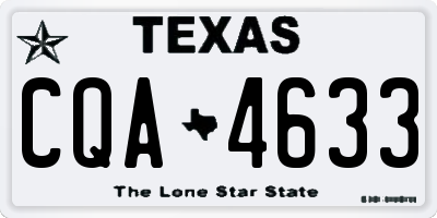 TX license plate CQA4633