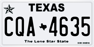 TX license plate CQA4635