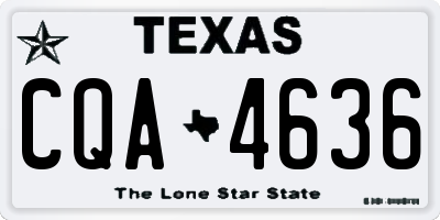 TX license plate CQA4636
