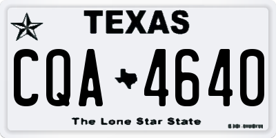 TX license plate CQA4640
