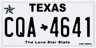 TX license plate CQA4641