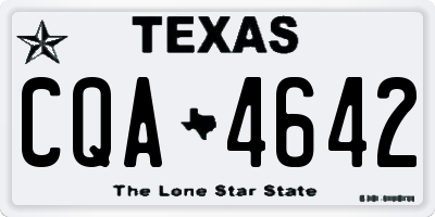 TX license plate CQA4642