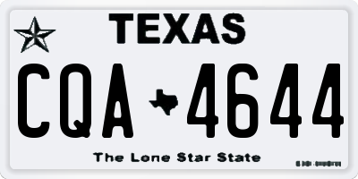 TX license plate CQA4644