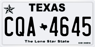TX license plate CQA4645