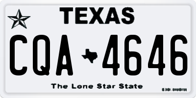 TX license plate CQA4646