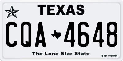 TX license plate CQA4648