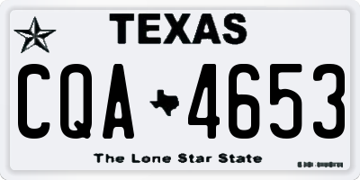 TX license plate CQA4653