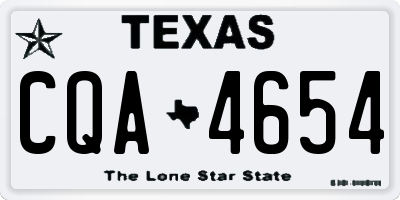 TX license plate CQA4654