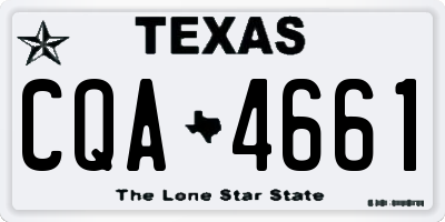TX license plate CQA4661
