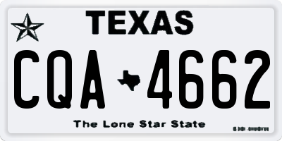 TX license plate CQA4662