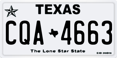 TX license plate CQA4663